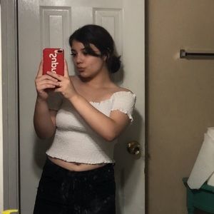 Off the shoulder crop top